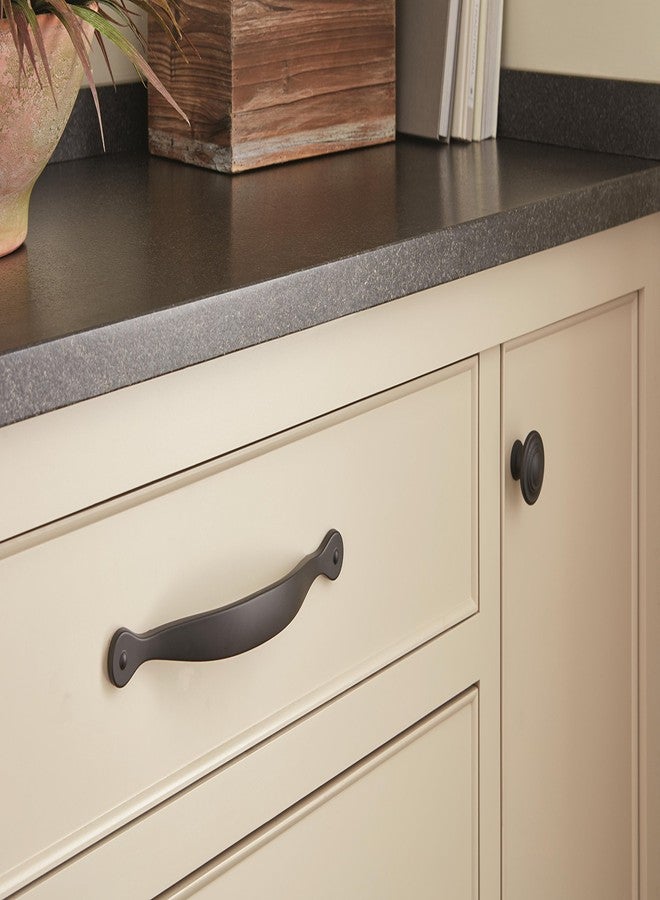 Amerock | Cabinet Knob | Matte Black | 1-5/16 inch (33 mm) Diameter | Inspirations | 1 Pack | Drawer Knob | Cabinet Hardware - Image 5