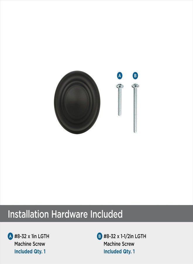 Amerock | Cabinet Knob | Matte Black | 1-5/16 inch (33 mm) Diameter | Inspirations | 1 Pack | Drawer Knob | Cabinet Hardware - Image 4