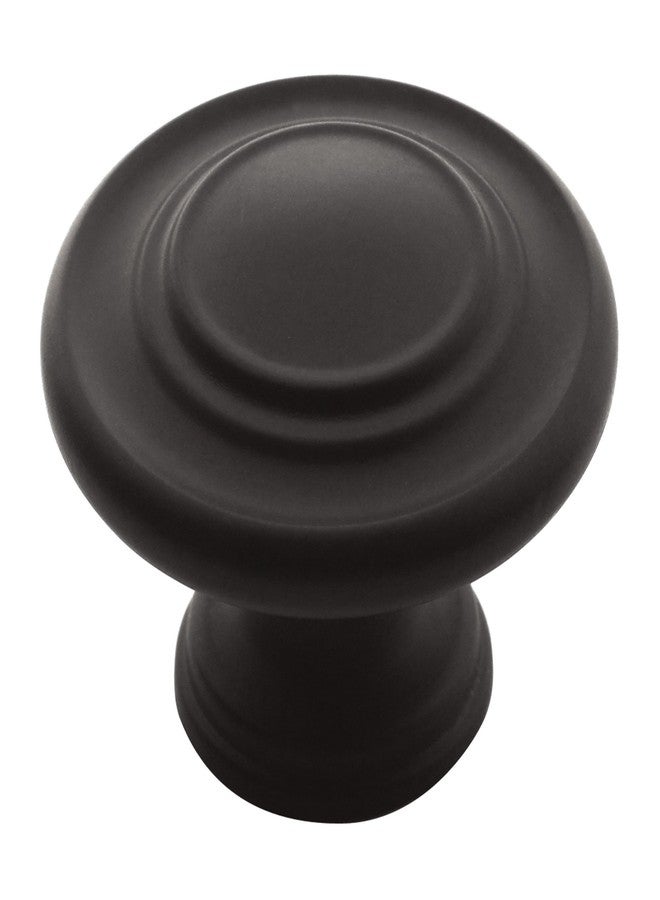Amerock | Cabinet Knob | Matte Black | 1-5/16 inch (33 mm) Diameter | Inspirations | 1 Pack | Drawer Knob | Cabinet Hardware - Image 1