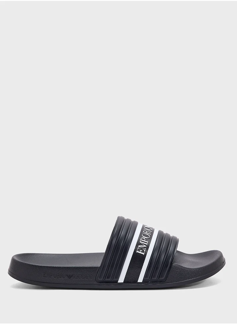EMPORIO ARMANI Logo Beach Flip Flops
