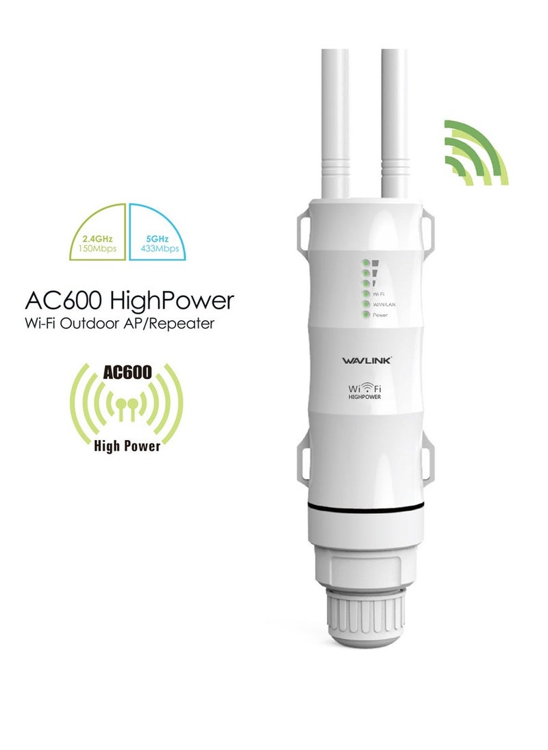 ماركة غير محددة AC600 High-power Outdoor Wifi Repeater IP65 Weather-proof Casing  - Image 1