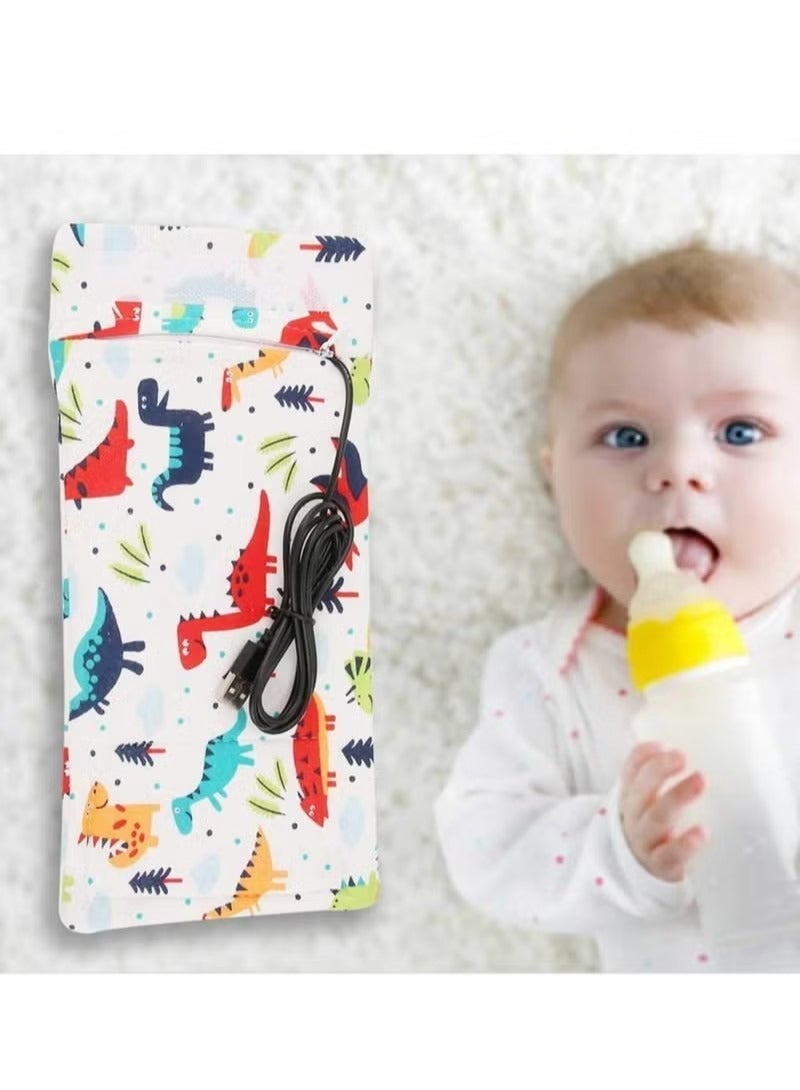 جونيس حافظ دفء زجاجة محمول، مسخن حليب سفر يعمل بالUSB، دافئ زجاجات أطفال للسفر بالسيارة، غطاء تخزين عازل مع منظم حرارة. - Image 2