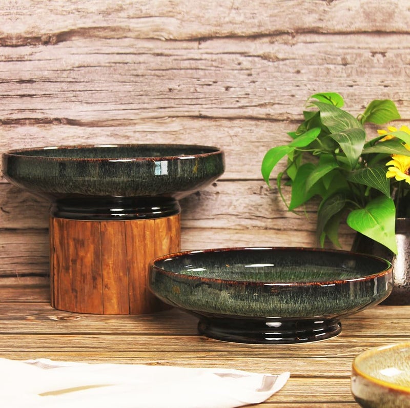 jinsongdafa Soup bowl Soup plate Large Pasta Bowls 26 ounce Set of 2 ServingSaladDinnerdeep PlateWide BowlMicrowave Oven Dishwasher Safe Kitchen Dinnerware Black 8inch - Image 4