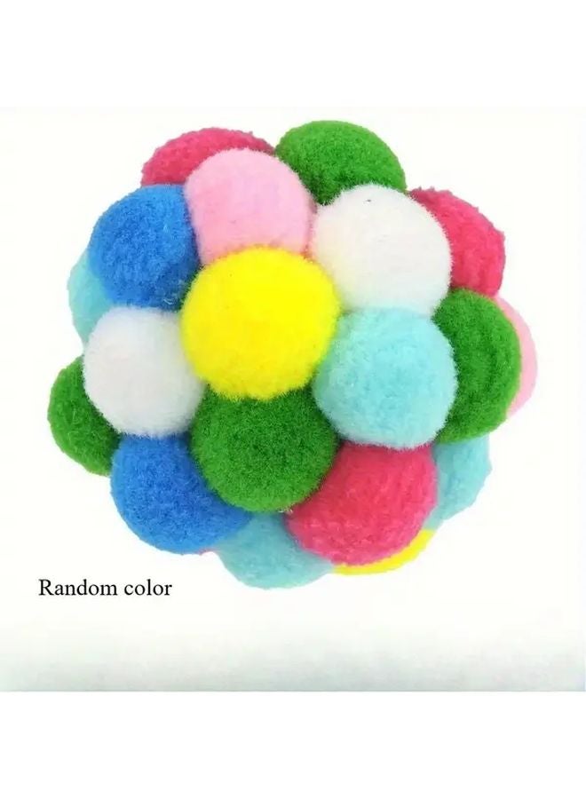 3 قطع كرات لعبة قط عشوائية اللون مع أجراس للحيوانات الأليفة الداخلية - Image 4