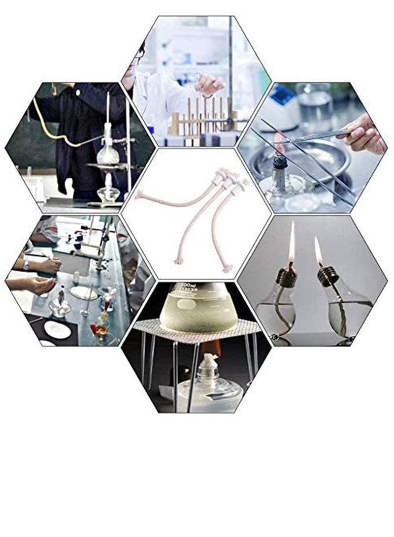 SYOSI 7 pcs Lamp Wick Holder, Kerosene Wick Oil Lantern Wick, Heat-Resistant Wick Cotton Replacement with Ceramic Holders for Bottle Lamp Garden Torch Burner, Kerosene Wick - Image 5