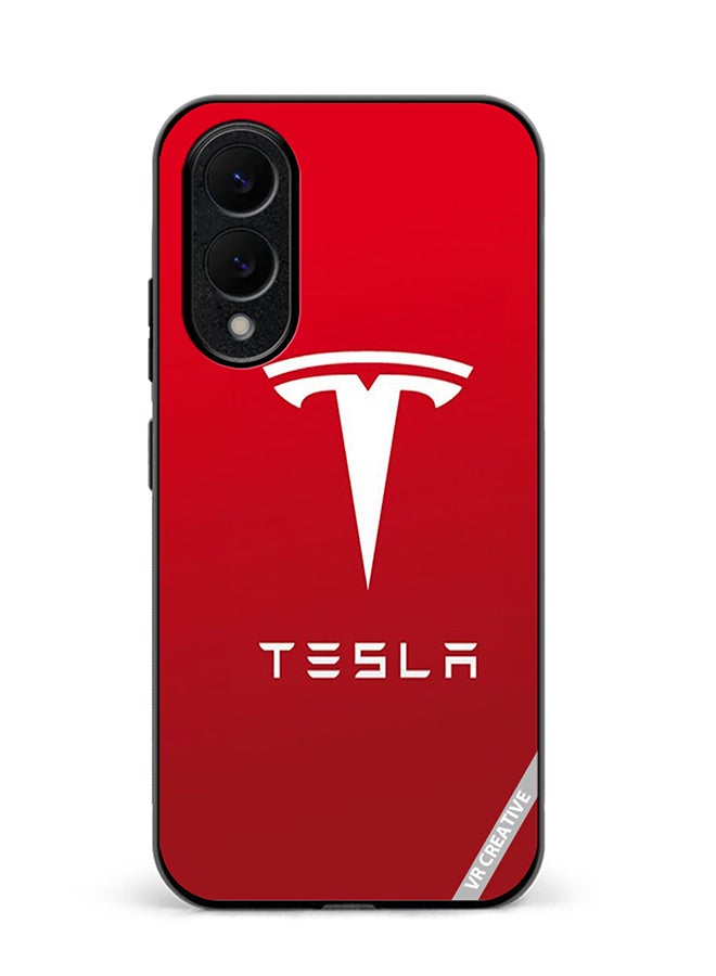 Protective Case Cover For Samsung Galaxy S25 Edge Tesla Design Multicolour