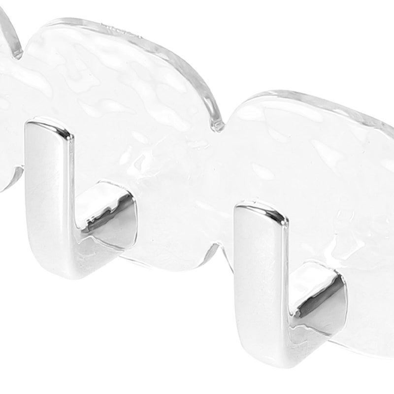 No Drill Wall Hooks 6 Pack Silver Strong Adhesive Damage Resistant for Bathroom Kitchen Entryway - Image 4