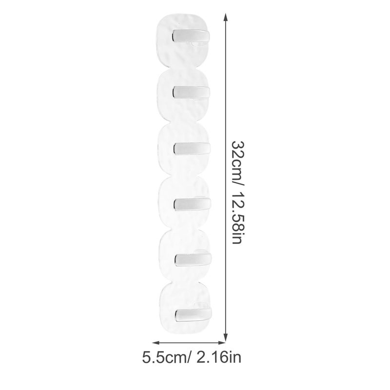 No Drill Wall Hooks 6 Pack Silver Strong Adhesive Damage Resistant for Bathroom Kitchen Entryway - Image 3