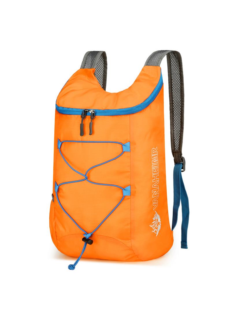 Generic Outdoor Riding Bag Ultra-Light Oxford Cloth Hiking Bag Waterproof Foldable Backpack Yellow - Image 1