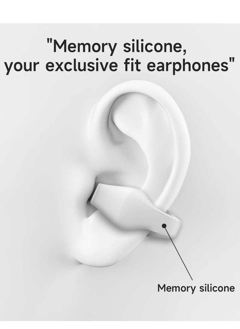 Generic Wireless earbuds Open Ear Headphones Bluetooth Earbuds  Wireless SportEarbuds Bluetooth 5.3 Clip-on earphones Workout Headphones White  - Image 3