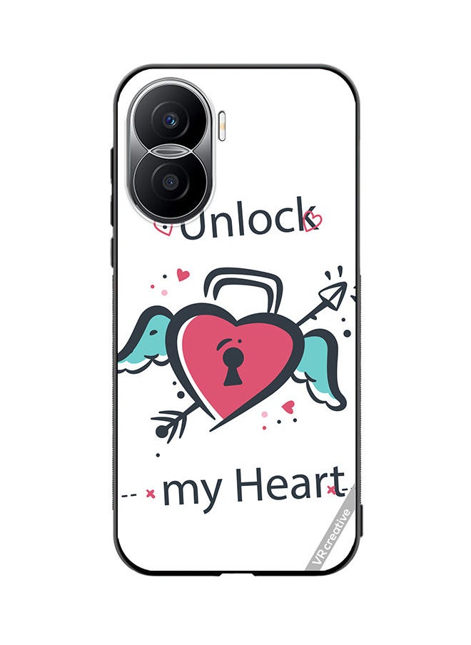 VR CREATIVE - Protective Case Cover For Honor X40i Unlock My Heart Design Multicolour - Image 1