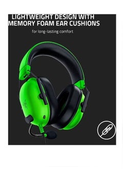 RAZER Blackshark V2 X Gaming Headset: 7.1 Surround Sound 50mm Drivers Memory Foam Cushion For Pc, Ps4, Ps5, Switch, Xbox One, Xbox Series X & S, Mobile 3.5mm Audio Jack Green, Standard  - Image 3
