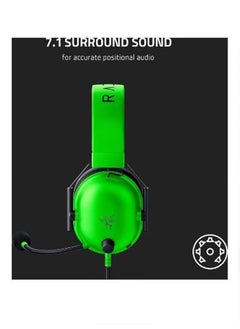 RAZER Blackshark V2 X Gaming Headset: 7.1 Surround Sound 50mm Drivers Memory Foam Cushion For Pc, Ps4, Ps5, Switch, Xbox One, Xbox Series X & S, Mobile 3.5mm Audio Jack Green, Standard  - Image 5