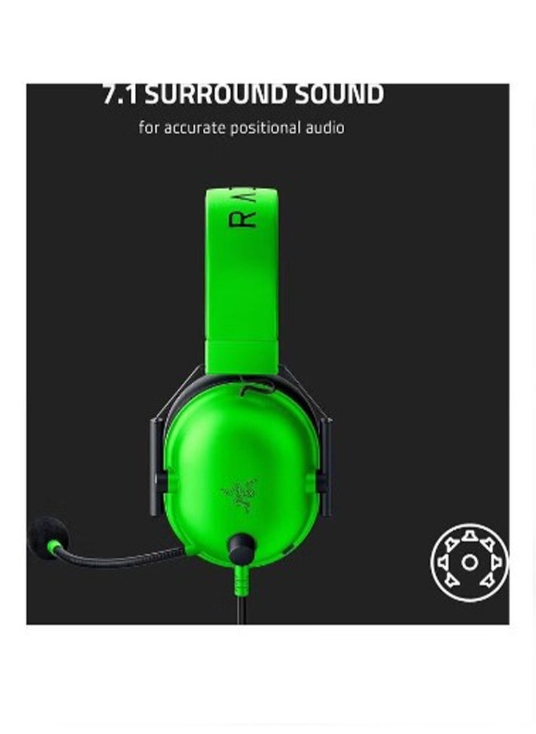 RAZER Blackshark V2 X Gaming Headset: 7.1 Surround Sound 50mm Drivers Memory Foam Cushion For Pc, Ps4, Ps5, Switch, Xbox One, Xbox Series X & S, Mobile 3.5mm Audio Jack Green, Standard  - Image 5