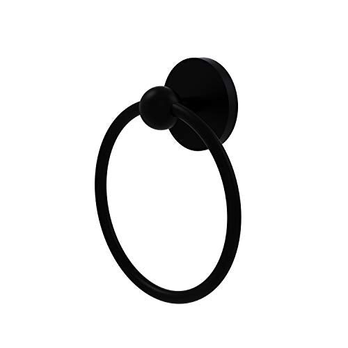 Allied Brass 1016 Skyline Collection Towel Ring, Matte Black - Image 3