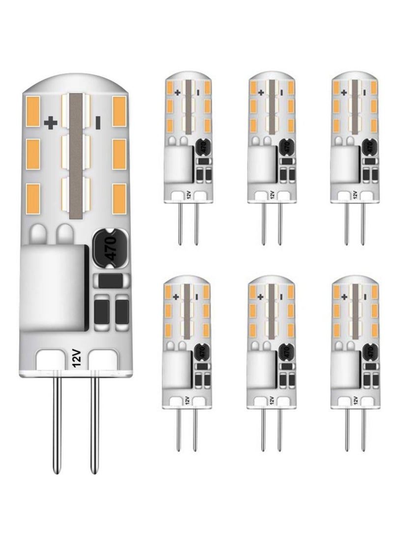KASTWAVE G4 LED Bulb JC Type Bi-Pin Base Light Bulbs 1.4W AC/DC 12V 6000K Warm White 10W T3 Halogen Bulb Replacement for Under Cabinet Puck Light, Chandelier, RV, Landscape Lighting (6 Pack)  - Image 1