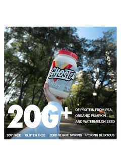 Ghost Vegan Protein Powder, Chocolate Cereal Milk - 2lb, 20g of Protein - Plant-Based Pea & Organic Pumpkin Protein - ­Post Workout & Nutrition Shakes, Smoothies, & Baking - Soy & Gluten-Free  - Image 2