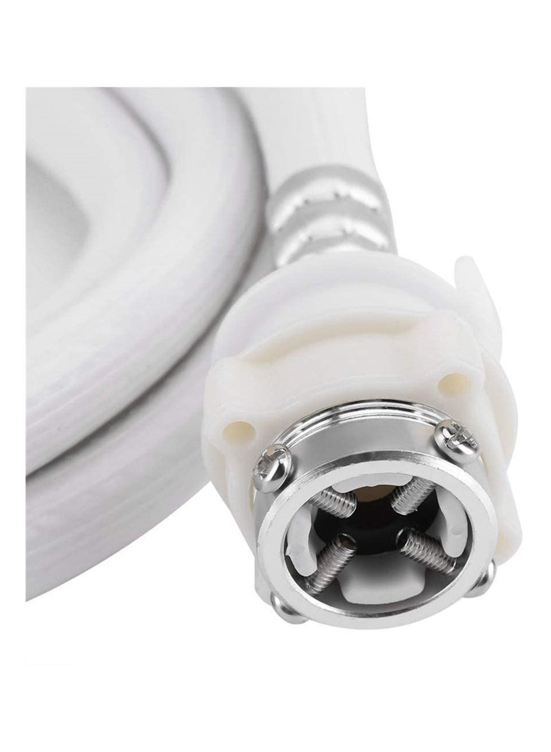 SYOSI Washing Machine Hose Connector Automatic Washing Machine Inlet Hose Extension Tube 2m White - Image 4
