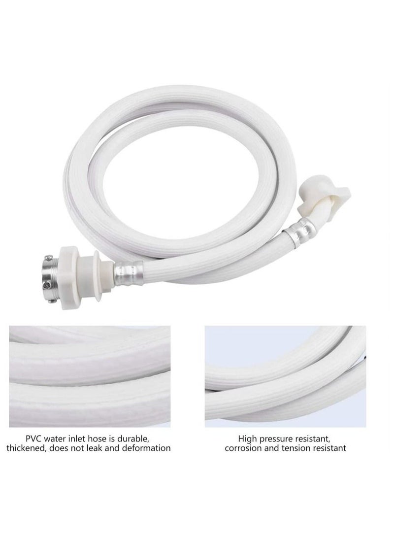 SYOSI Washing Machine Hose Connector Automatic Washing Machine Inlet Hose Extension Tube 2m White - Image 5