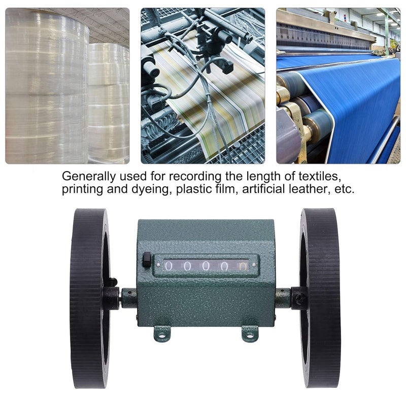 Code Counter 5 Digit Roll Type Length Meter Stainless Steel Rubber Mechanical Rolling Yard Counter - Image 3