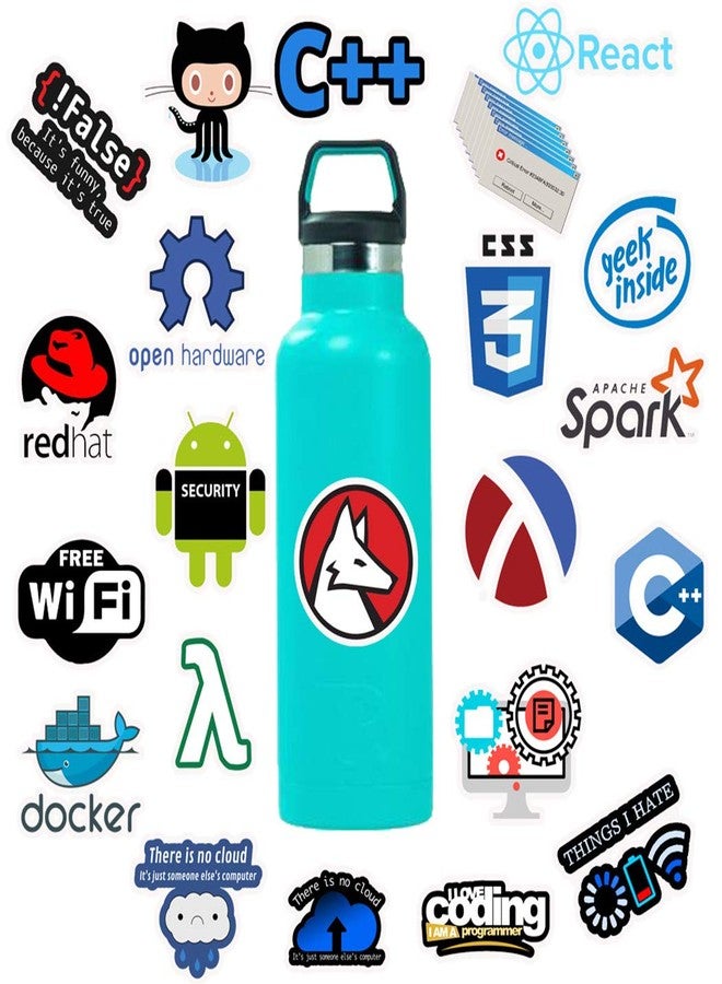NObranded Programming Symbols Stickers 50Pcs Waterproof,Removable,Cute,Beautiful,Suitable for Boys and Girls in Water Bottles,Phones,Laptop,Guitar,Car,Motorcycle,Cup,Piano,Scooter,Suitcase Vinyl Material. - Image 3