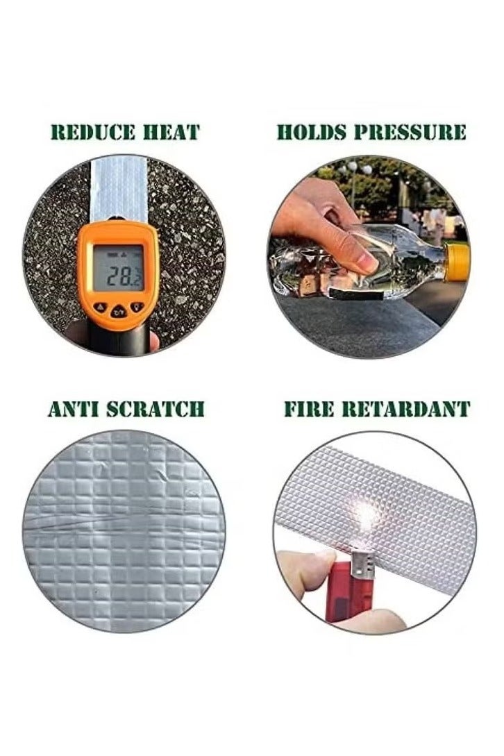 Geustos Waterproof Tape Aluminium Foil Tape Leakage Repair Waterproof Adhesive Tape Sealing Butyl Rubber Tape Be Suitable For Pipe Leakage Roof Water Tape - Image 2