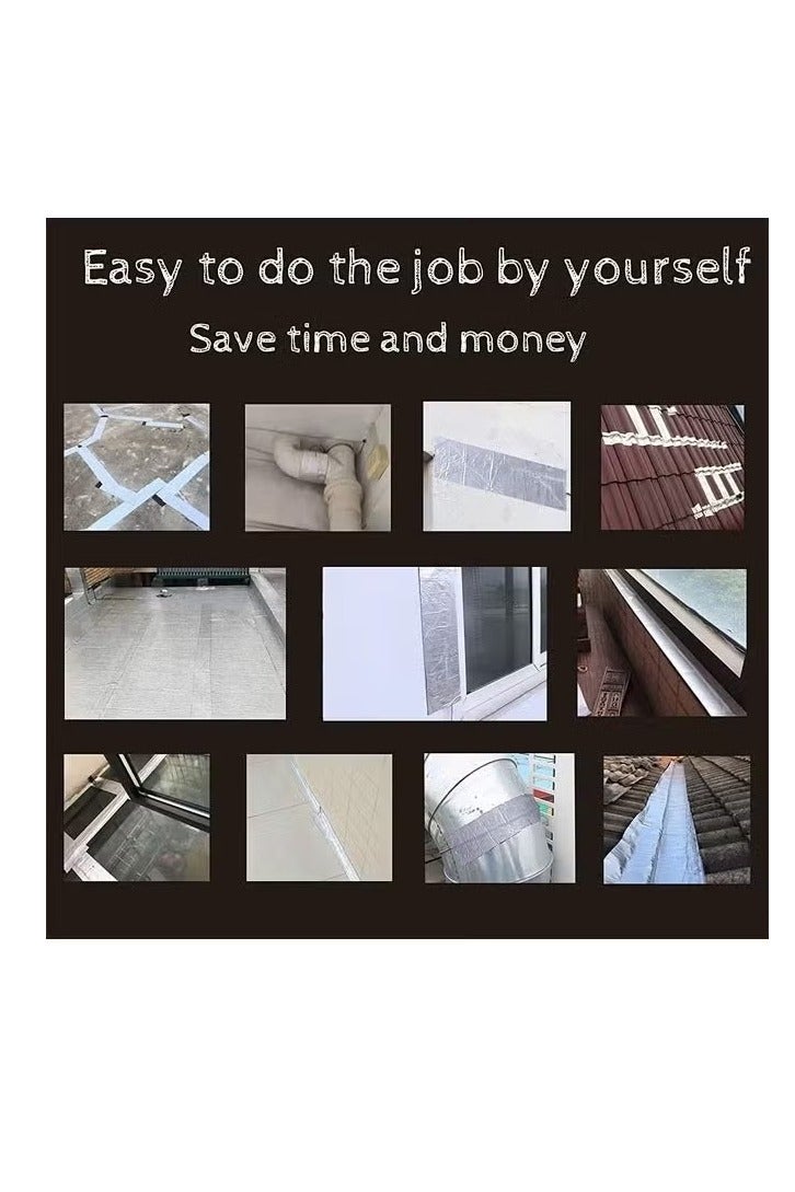 Geustos Waterproof Tape Aluminium Foil Tape Leakage Repair Waterproof Adhesive Tape Sealing Butyl Rubber Tape Be Suitable For Pipe Leakage Roof Water Tape - Image 4