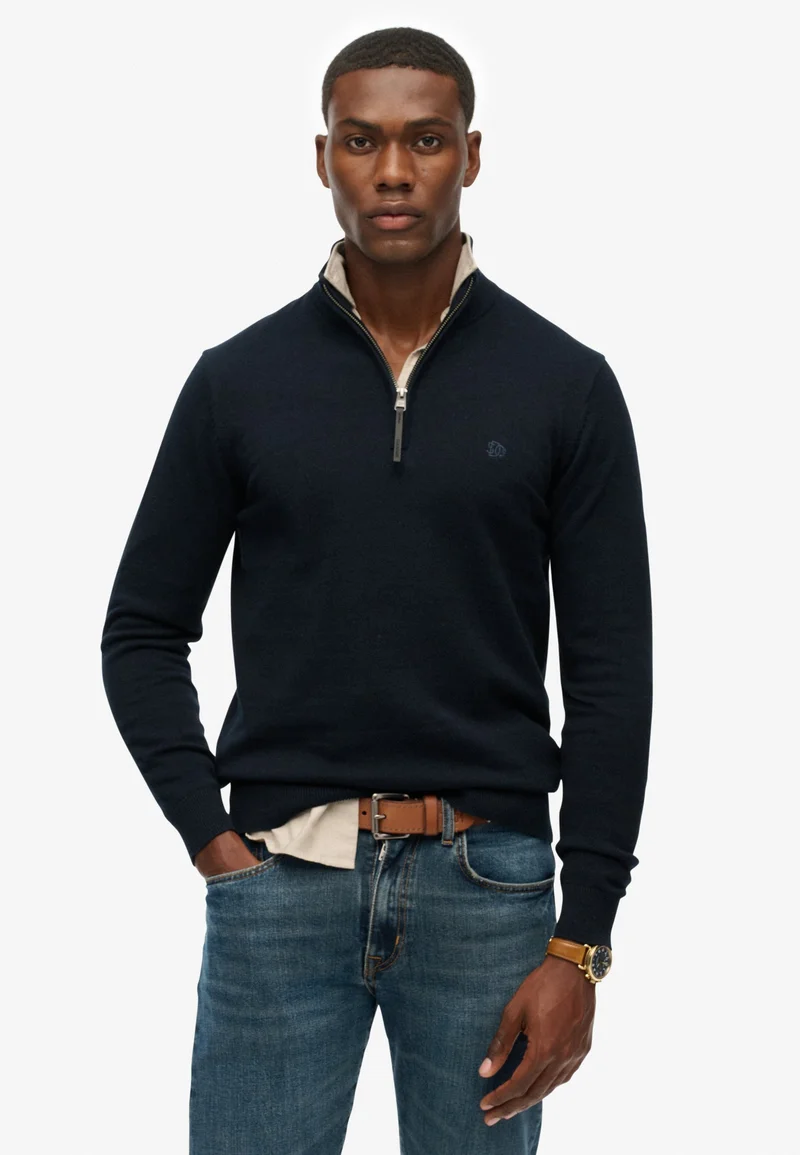 Superdry Essentials Cotton Half Zip Jumper