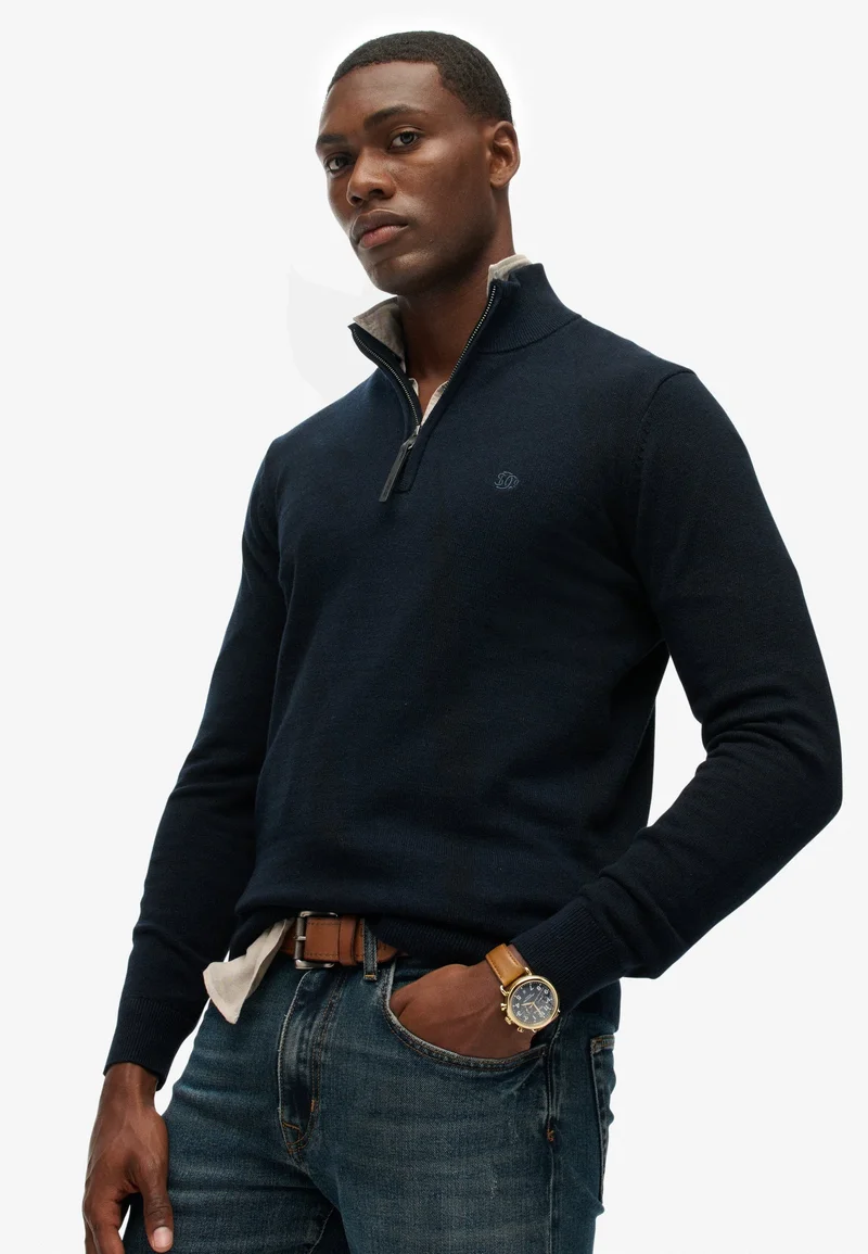 Superdry Essentials Cotton Half Zip Jumper