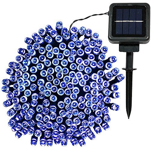 Quace Solar Light 100 LED Festival Fairy String Light Blue Color… - Image 1