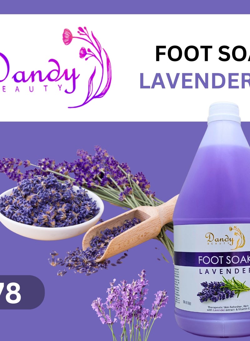 Dandy Beauty Foot Soak Lavender 3.78L Therapeutic Skin Refresher, Rich with Lavender & Vitamin E - Image 2