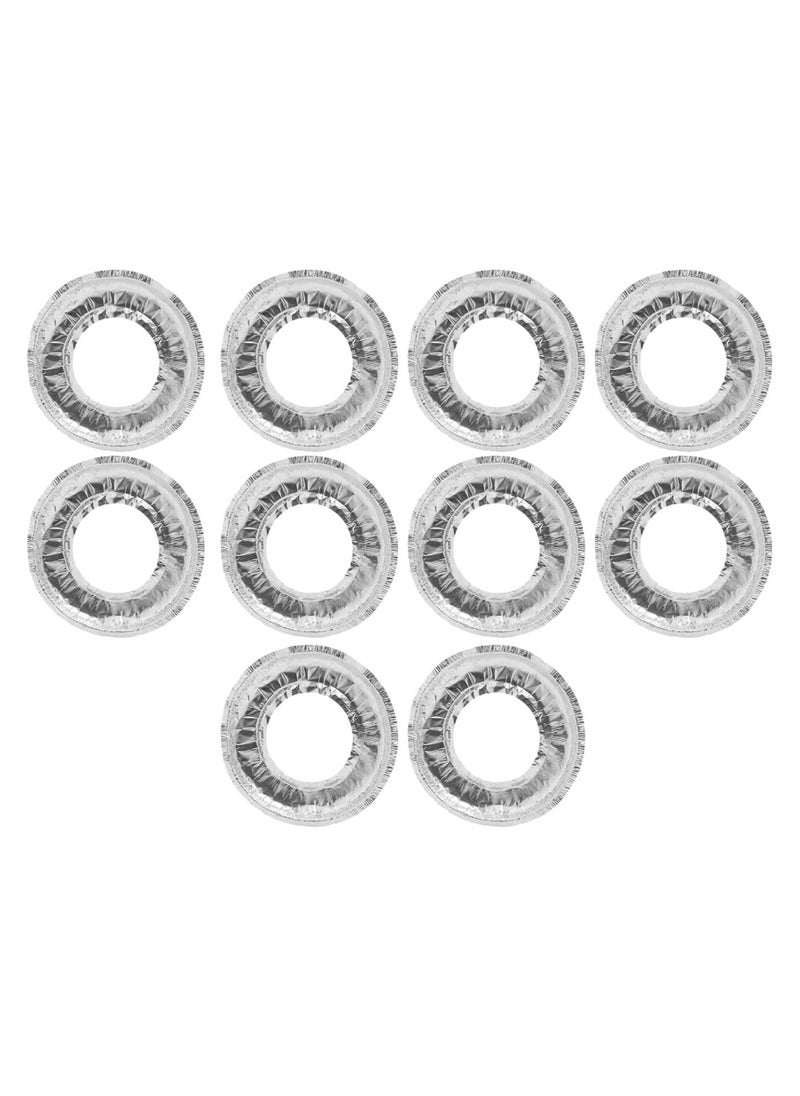 Rubik Electric/Gas Glass Stove Top Protectors Cover Liners Set, Heat Resistant Disposable Aluminum Foil Burner Covers for Gas and Electric Stove 10pcs (Round)  - Image 1