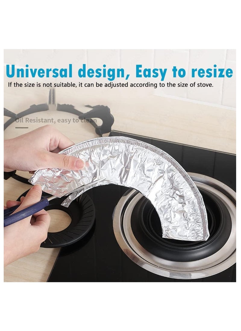 Rubik Electric/Gas Glass Stove Top Protectors Cover Liners Set, Heat Resistant Disposable Aluminum Foil Burner Covers for Gas and Electric Stove 10pcs (Round)  - Image 5