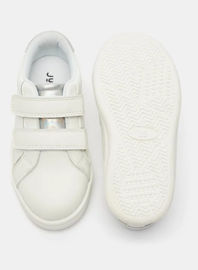 JUNIORS Star Print Sneakers with Hook and Loop Closure