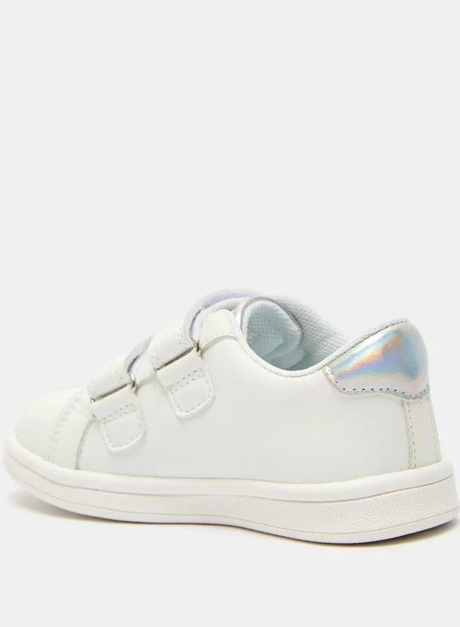 JUNIORS Star Print Sneakers with Hook and Loop Closure