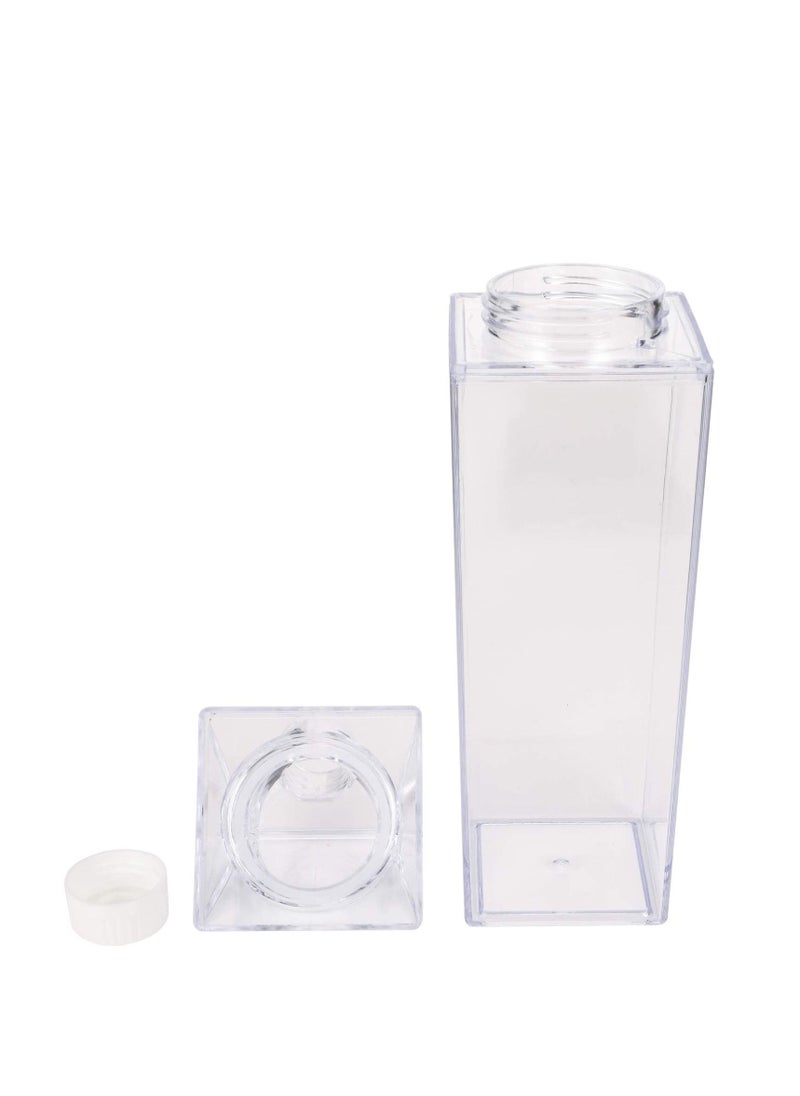Excefore 2 Pack Milk Carton Water Bottle,Fun Clear Stylish BPA Free Portable Water Bottle,Carton Milk Water Bottle For Outdoor Sports Travel Camping Activities  - Image 2
