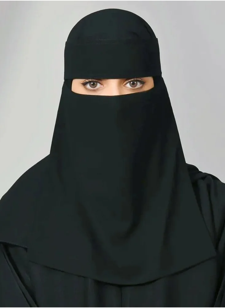 lamha abaya Long niqab with elastic and tie closure