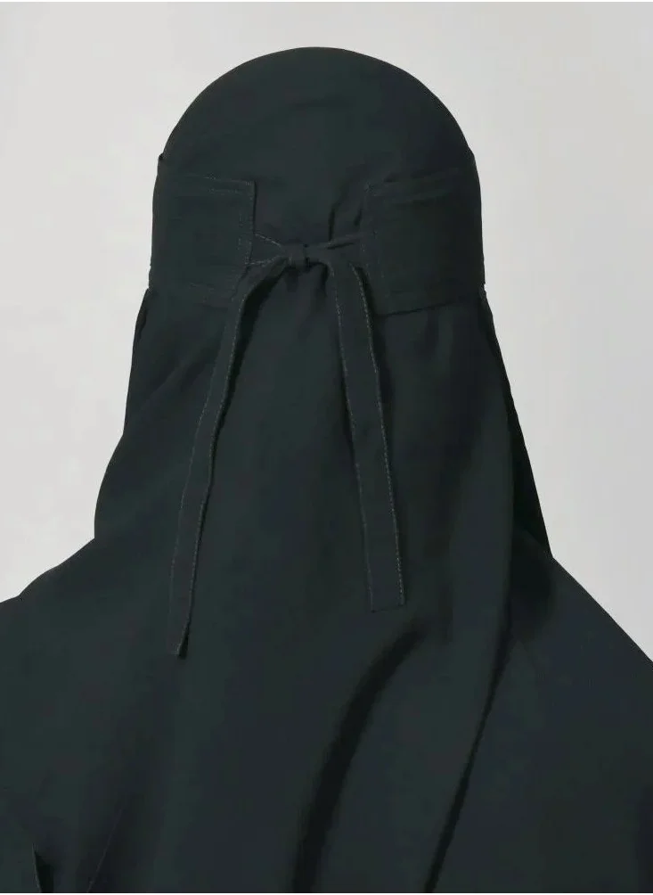 lamha abaya Long niqab with elastic and tie closure