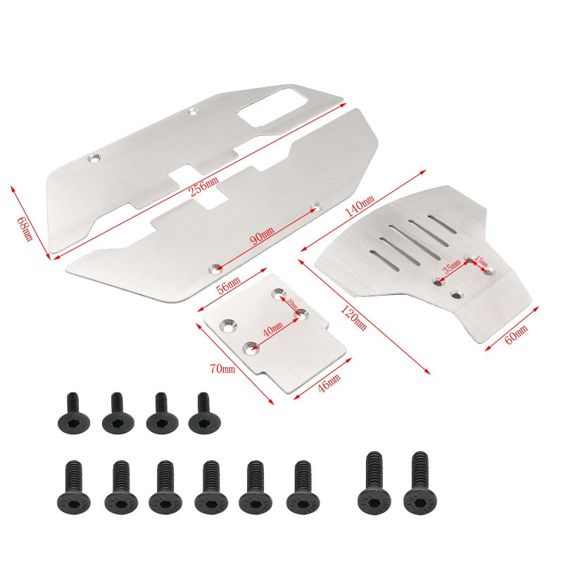 Stainless Steel Front and Rear Chassis Armor Protector Replacement for Traxxas Slash 2WD 1/10 Remote Control Car Upgrade Parts - Image 4
