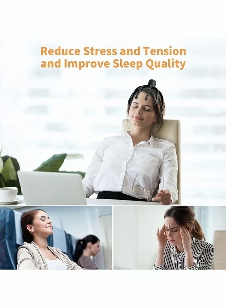 أسيف ثلاثة نماذج من فروة الرأس مدلك الكهربائية ، 360 درجة رئيس مدلك لاسلكي محمول رئيس الخدش مدلك لتخفيف الضغط - Image 4