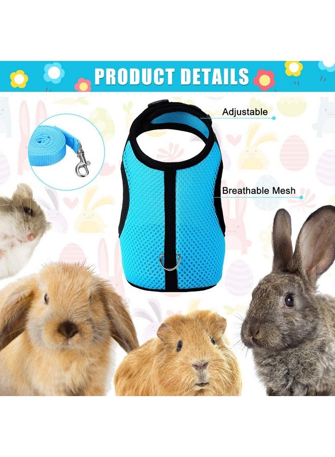 SATINIOR 2 Pieces Bunny Rabbit Harness with Leash Cute Adjustable Buckle Breathable Mesh Vest for Kitten Puppy Small Pets Animal Walking Accessories - Image 5