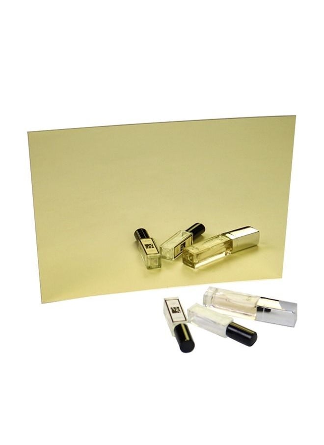 Lamsit Ibdaa LAMSIT IBDAA Acrylic Sheet 3mm Thick Pack of 2 Square Golden Mirror  - Image 1