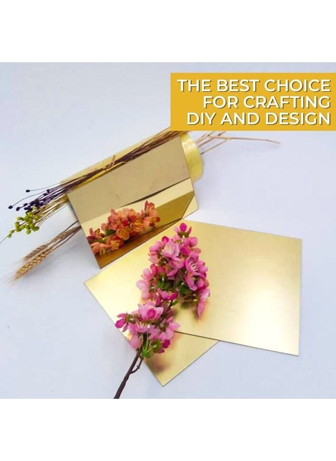 Lamsit Ibdaa LAMSIT IBDAA Acrylic Sheet 3mm Thick Pack of 2 Square Golden Mirror  - Image 3