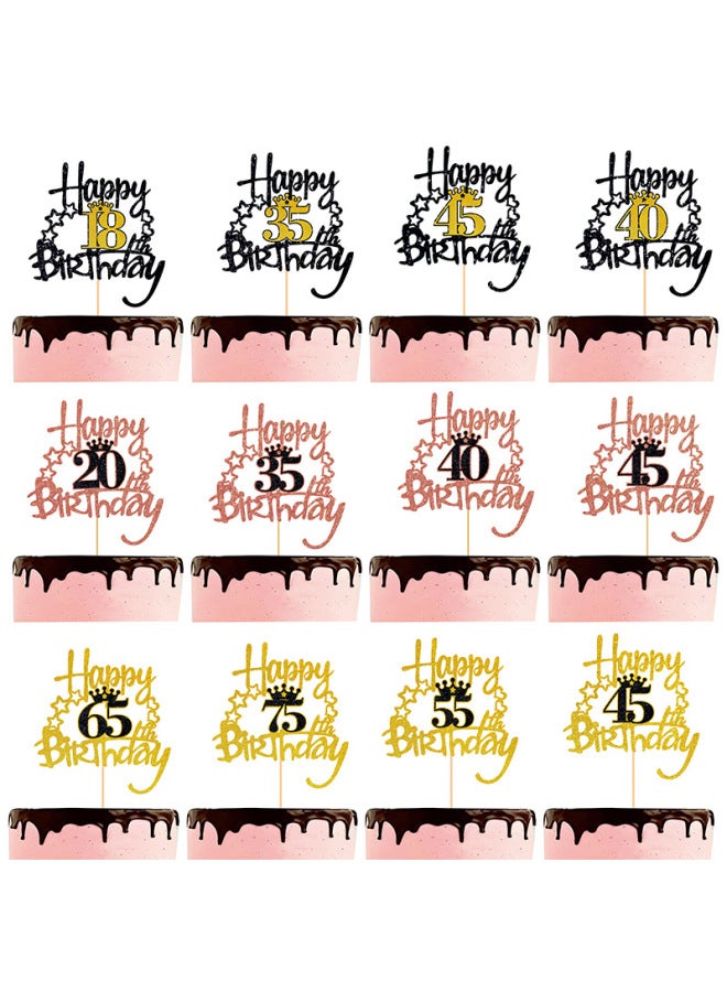 New Year Cake - Birthday Cake Decoration - Rose Gold, Cake Insert, Age 100 - Party Supplies, Baking Decoration, Gift - Image 1