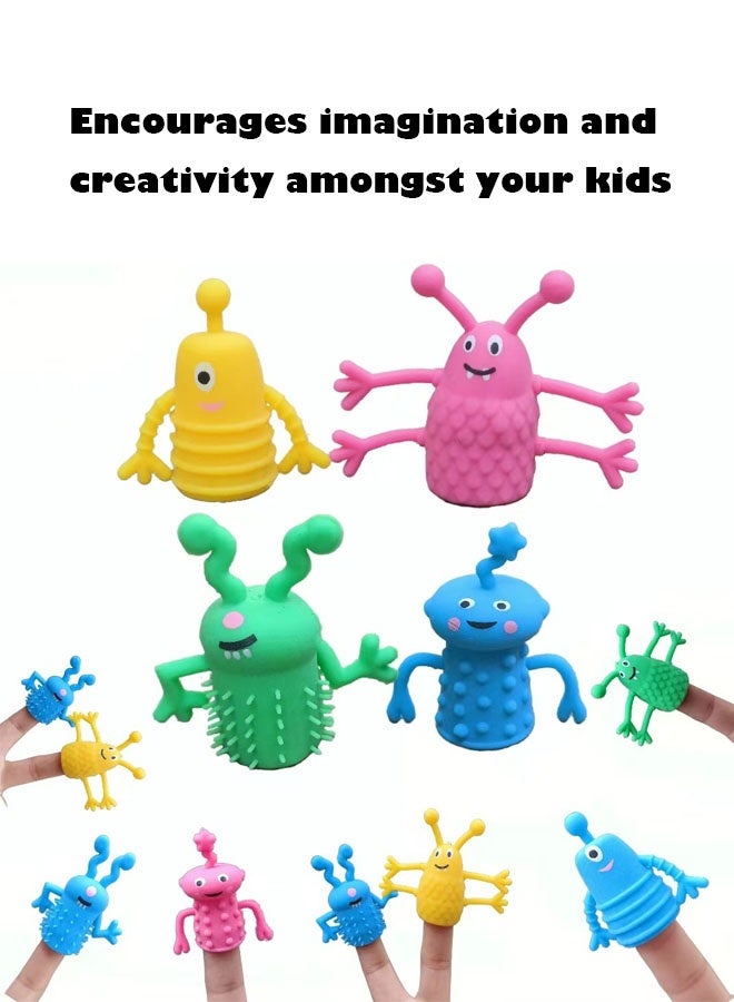 10-Piece Silicone Finger Dolls, Finger Puppet Toys Set, Monster Finger Covers - Image 2