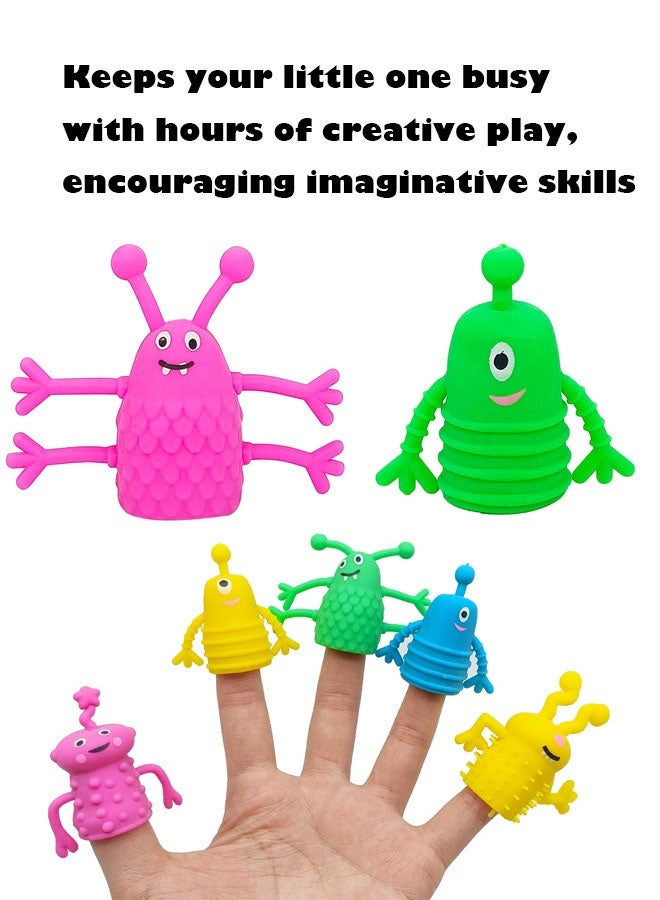 10-Piece Silicone Finger Dolls, Finger Puppet Toys Set, Monster Finger Covers - Image 3