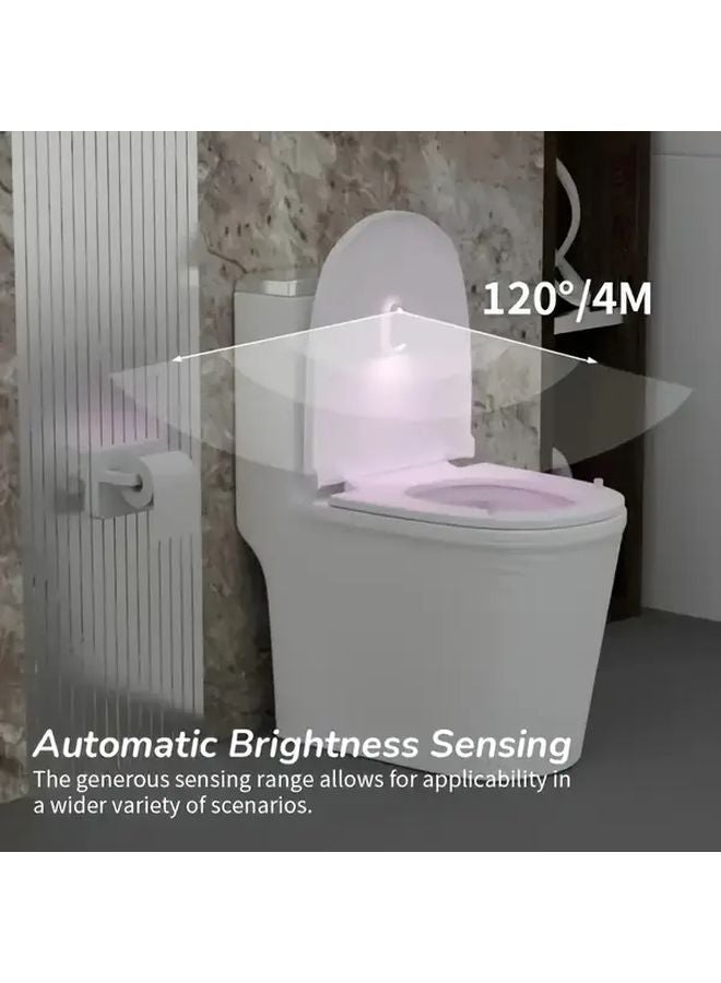 مستشعر الحركة الذكي لمبة ليلية للمرحاض مع 7 ألوان متغيرة قطعتان - Image 5