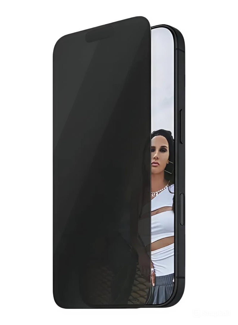 واقي شاشة مضاد للتجسس لـ آيفون 16 بلس (iPhone 16 Plus) مضاد للتجسس لحماية الخصوصية (لقافة), حماية قصوى للشاشة من الخدوش والكسر - Image 1