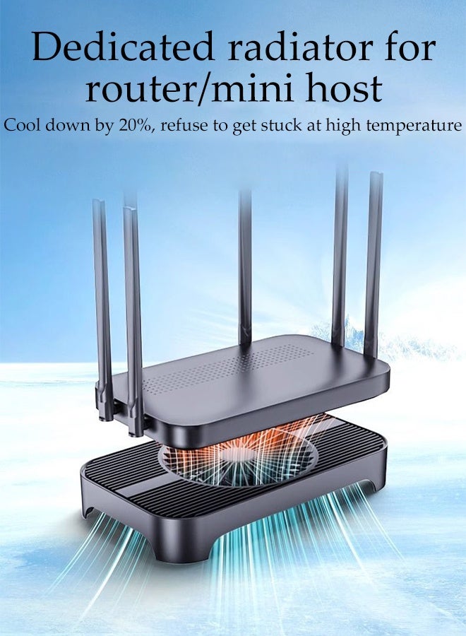 DUNISO USB Router Fan, Airflow 65.8CFM Portable Quiet Fan，Mini Router cooler Compatible for TV Box,TV Receiver and Playstation - Image 3