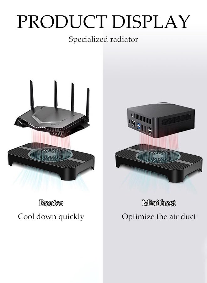 DUNISO USB Router Fan, Airflow 65.8CFM Portable Quiet Fan，Mini Router cooler Compatible for TV Box,TV Receiver and Playstation - Image 5